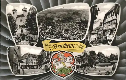 Bensheim Bergstrasse Ansichten Wappen Kat. Bensheim