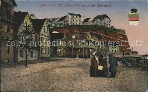 Helgoland Mathiess-Terrasse mit Felseneck Wappen / Helgoland /Pinneberg LKR