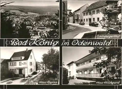 Bad Koenig Panorama Schoenberger Hof Haus Hildegard Haus Regina Kat. Bad Koenig