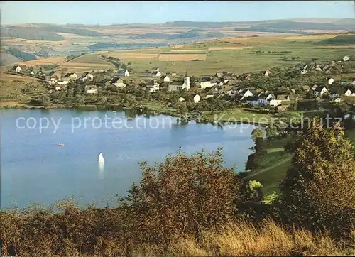 Schalkenmehren Panorama am See Moor Kat. Schalkenmehren