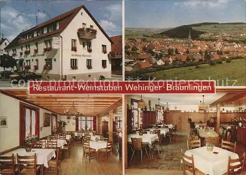 Braeunlingen Restaurant Weinstuben Wehinger Kat. Braeunlingen