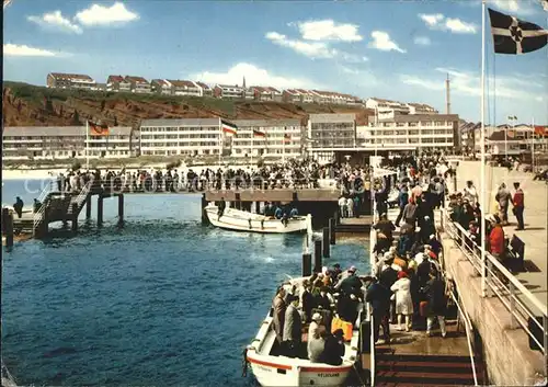 Helgoland Ausbootung Seebruecke / Helgoland /Pinneberg LKR