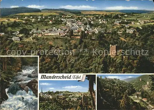 Manderscheid Eifel Panorama Ober- und Niederburg / Manderscheid /Bernkastel-Wittlich LKR