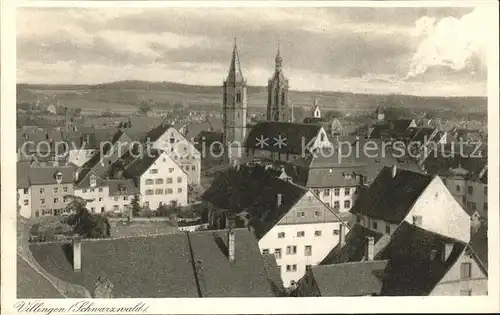 Villingen-Schwenningen Ortsansicht mit Kirche / Villingen-Schwenningen /Schwarzwald-Baar-Kreis LKR