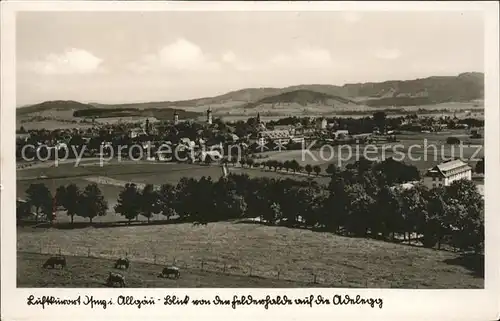 Isny Allgaeu Blick von der Felderhalde auf die Adelegg Kat. Isny im Allgaeu