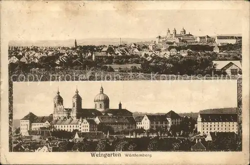 Weingarten Wuerttemberg Stadtbild mit Benediktiner Abtei Basilika St. Martin Barock / Weingarten /Ravensburg LKR