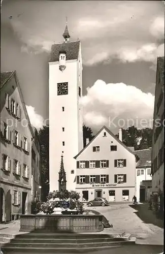 Leutkirch Kirche Brunnen Kat. Leutkirch im Allgaeu
