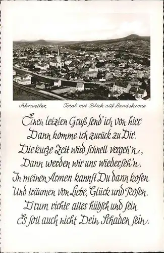 Ahrweiler Ahr Total mit Blick auf Landskrone Gedicht / Bad Neuenahr-Ahrweiler /Ahrweiler LKR