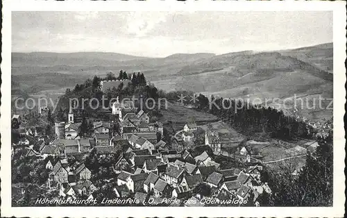 Lindenfels Odenwald Teilansicht Hoehenluftkurort Burg Perle des Odenwaldes Kat. Lindenfels