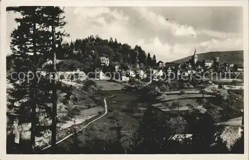 Lindenfels Odenwald Ortsansicht mit Kirche und Burg Hoehenluftkurort Perle des Odenwaldes Kat. Lindenfels