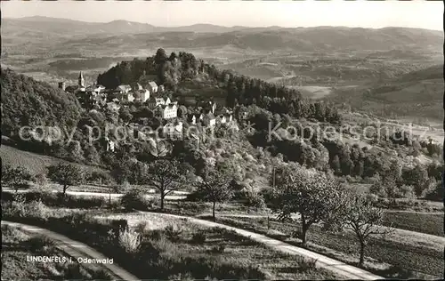 Lindenfels Odenwald Panorama Hoehenluftkurort Perle des Odenwaldes Kat. Lindenfels