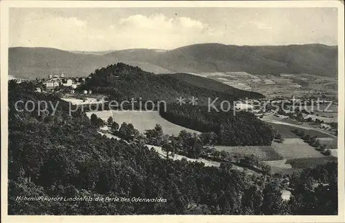 Lindenfels Odenwald Panorama Hoehenluftkurort Perle des Odenwaldes Kat. Lindenfels