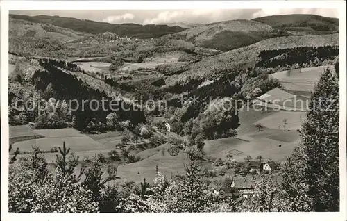 Lindenfels Odenwald Blick von der Walburgiskapelle ins Weschnitztal Kat. Lindenfels