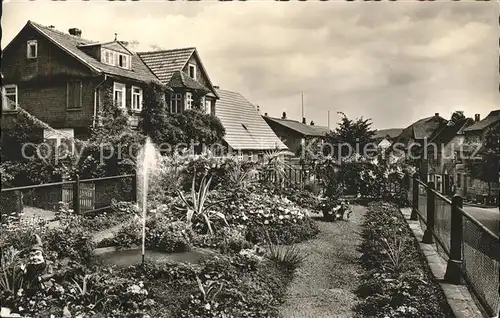 Beerfelden Odenwald Partie an der Gaststaette Brunnenstube Garten Kat. Beerfelden