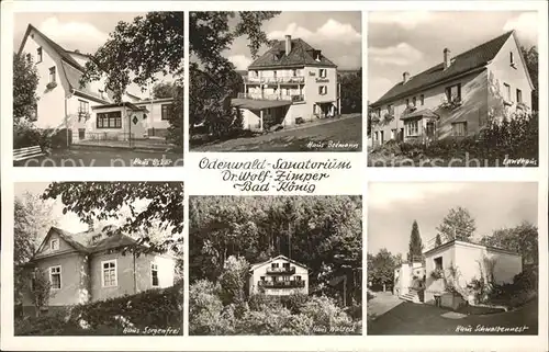Bad Koenig Odenwald Sanatorium Dr. Zimber Kurhaeuser Neujahrskarte Kat. Bad Koenig