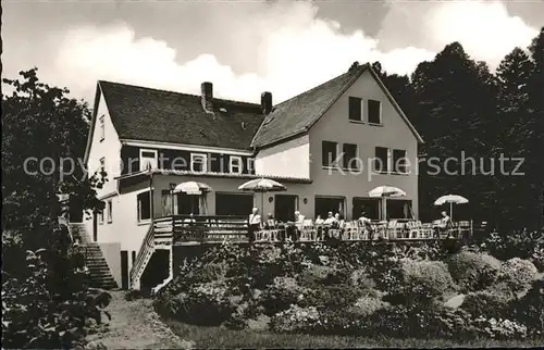 Beerfelden Odenwald Hoehenpension Reussenkreuz Terrasse Kat. Beerfelden