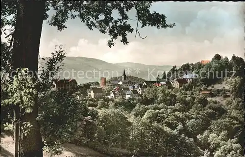 Lindenfels Odenwald Ortsansicht mit Kirche und Burg Hoehenluftkurort Perle des Odenwaldes Kat. Lindenfels