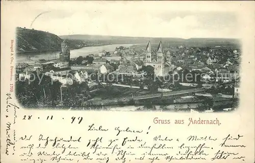 Andernach Gesamtansicht Rhein Kat. Andernach