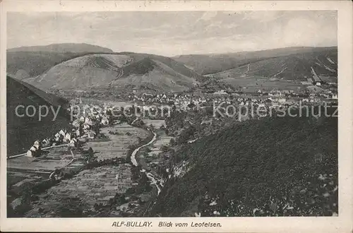 Bullay Mosel Panorama Alf Bullay Blick vom Leofelsen Kat. Bullay