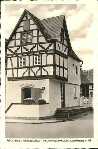 Bad Breisig Weinstube Altes Zollhaus Historisches Gebaeude 16. Jahrhundert Kat. Bad Breisig