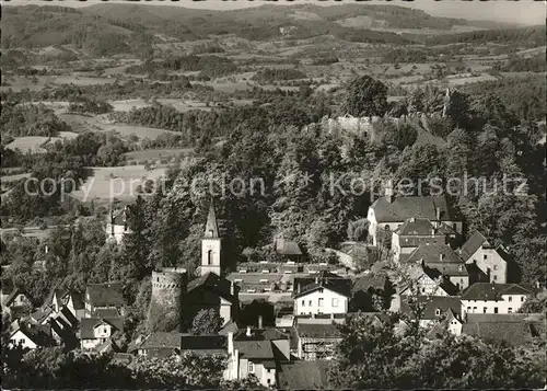 Lindenfels Odenwald Blick vom Schenkenberg Burg Hoehenluftkurort Perle des Odenwaldes Kat. Lindenfels