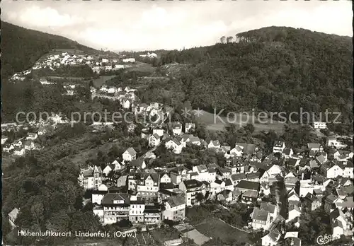 Lindenfels Odenwald Fliegeraufnahme Hoehenluftkurort Perle des Odenwaldes Kat. Lindenfels