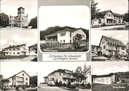 Gailingen Kliniken Dr. Schmieder Kurhaeuser Schloss Rheinburg Kat. Gailingen am Hochrhein