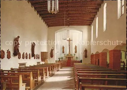 Bensheim Bergstrasse Kapuzinerkloster und Fideliskolleg Inneres der Kirche Kat. Bensheim