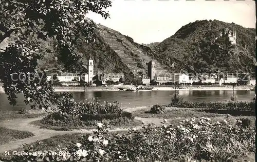 St Goar Rheinanlagen St. Goargshausen Burg Katz Kat. Sankt Goar