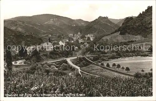 Altenahr Burg Are schwarzes und weisses Kreuz  Kat. Altenahr