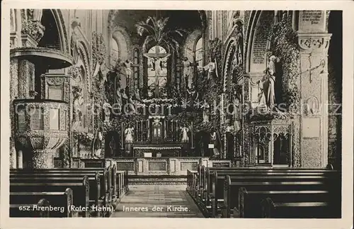 Arenberg Koblenz Roter Hahn Inneres der Kirche Kat. Koblenz