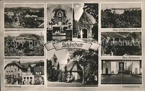 Schoenstatt Vallendar Theol. Hochschule Wallfahrtskirche Haus der Marienschwestern Exerzitienhaus  Kat. Vallendar