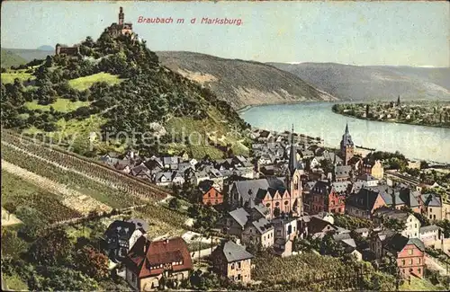Braubach Rhein Marksburg / Braubach /Rhein-Lahn-Kreis LKR