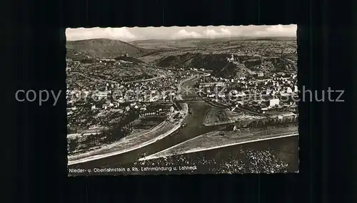 Niederlahnstein Oberlahnstein Lahnmuendung Lahneck Kat. Lahnstein