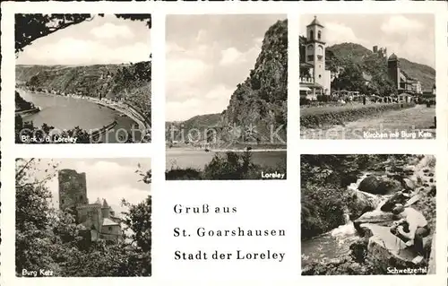 St Goarshausen Loreley Burg Katz Schweitzertal Kat. Sankt Goarshausen