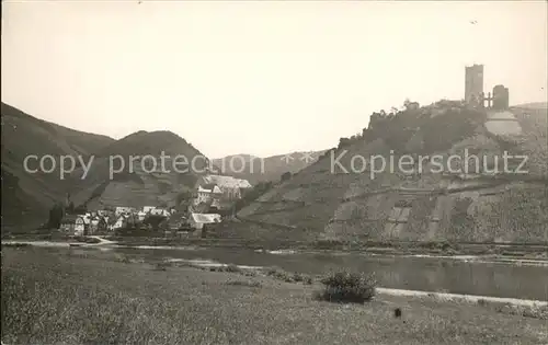 Beilstein Mosel mit Burgruine Metternich Kat. Beilstein