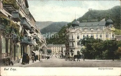 Bad Ems Bahnhofstrasse Pferdekutsche Kat. Bad Ems