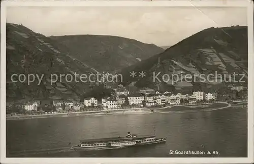 St Goarshausen Seitenraddampfer Kat. Sankt Goarshausen