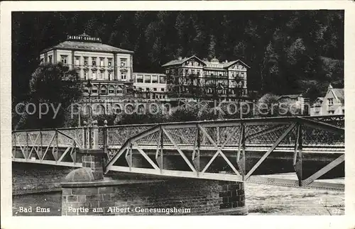 Bad Ems Albert Genesungsheim Kat. Bad Ems