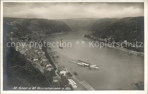 St Goar St. Goarshausen Seitenraddampfer Kat. Sankt Goar