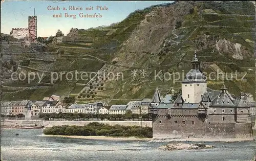 Kaub Pfalz Burg Gutenfels  Kat. Kaub