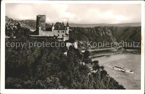 St Goarshausen Burg Katz Loreley Dampfer Kat. Sankt Goarshausen