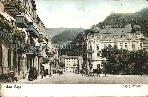 Bad Ems Bahnhofstrasse Pferdekutsche Kat. Bad Ems