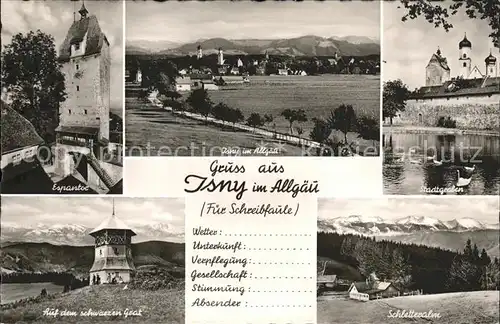 Isny Allgaeu Espantor Schwarzen Grat Schletteralm Stadtgraben Kat. Isny im Allgaeu