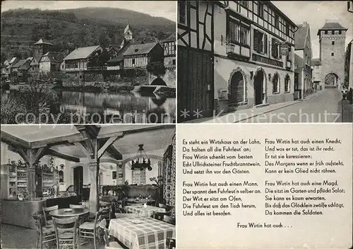 Dausenau "Altes Wirtshaus an der Lahn" Kat. Dausenau