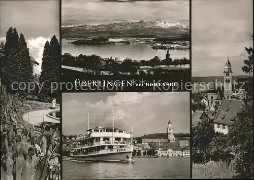 ueberlingen Bodensee mit Faehrschiff Baden Kat. ueberlingen