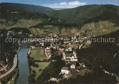 Obernhof Lahn Luftaufnahme mit Kloster Arnstein Kat. Obernhof