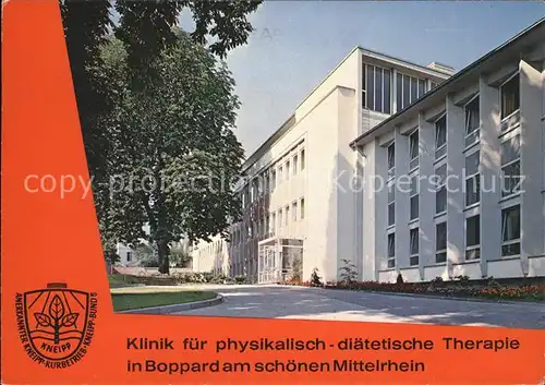 Boppard Rhein Klinik fuer physikalisch diaetetische Therapie Kat. Boppard