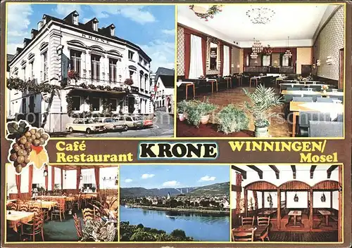 Winningen Mosel Cafe Restaurant "Krone" Kat. Winningen