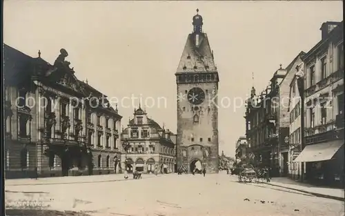 Speyer Rhein Strassenansicht mit Turm Kat. Speyer